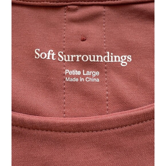 Soft Surroundings Fairfax Tunic Top Petite Large Rose Pockets Button Back Detail - Picture 3 of 7